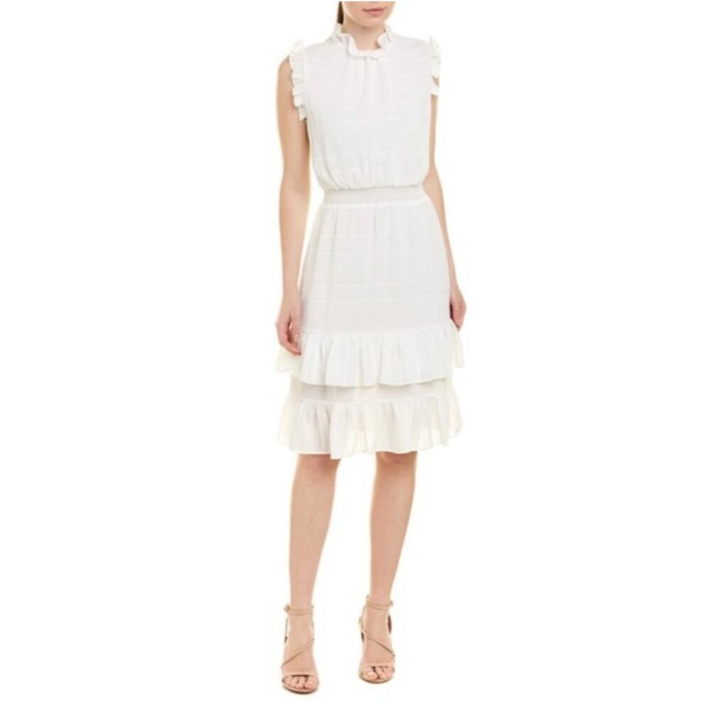 Avec Les Filles Women's White Sleeveless Dress Size 10